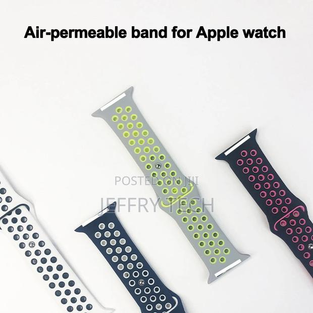 Watch Band 44mm 42mm 40mm 38mm Rubber Strap for Apple Silico - thumbnail 2