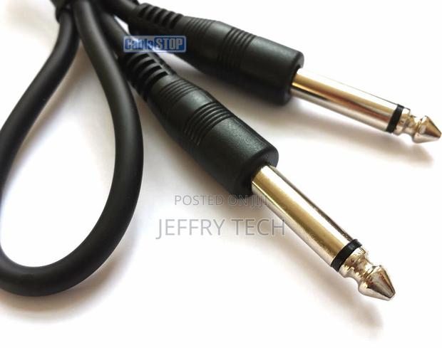 1m 6.35 Mm Mono Jack to Jack 1/4" Plug Audio Guitar Amp Keyb