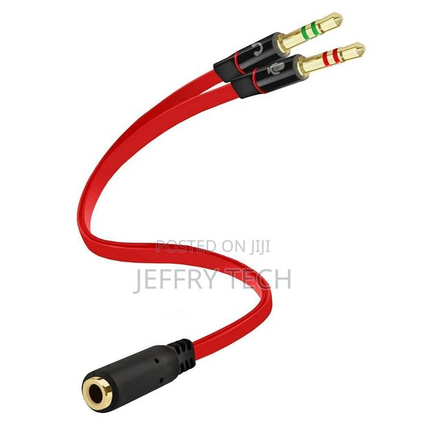 Headset Adapter, 3.5mm Headphone Splitter CTIA Headphone Jac - main view
