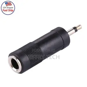 1x 3.5mm 1/8" Male Plug Mono to 6.35mm 1/4" Female Jack Audi