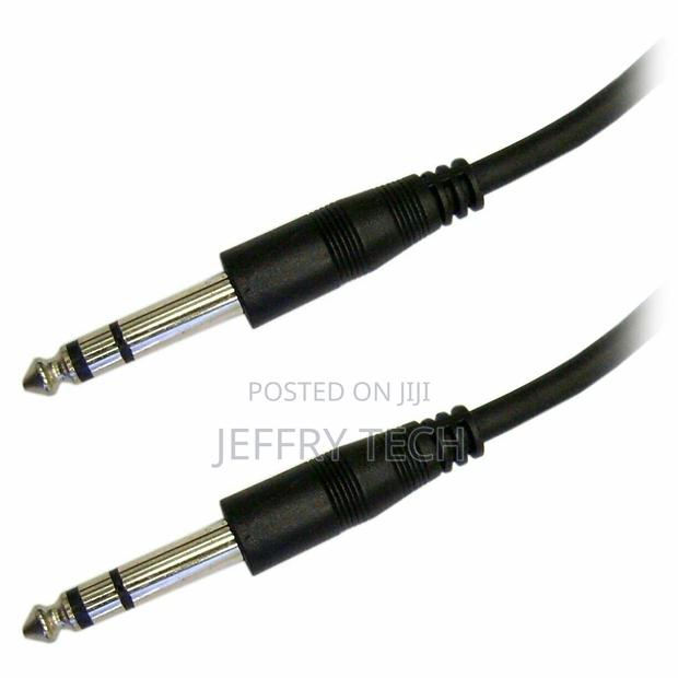1/4" 6.35mm Stereo Male-Male Audio Speaker Guitar Cable 5m