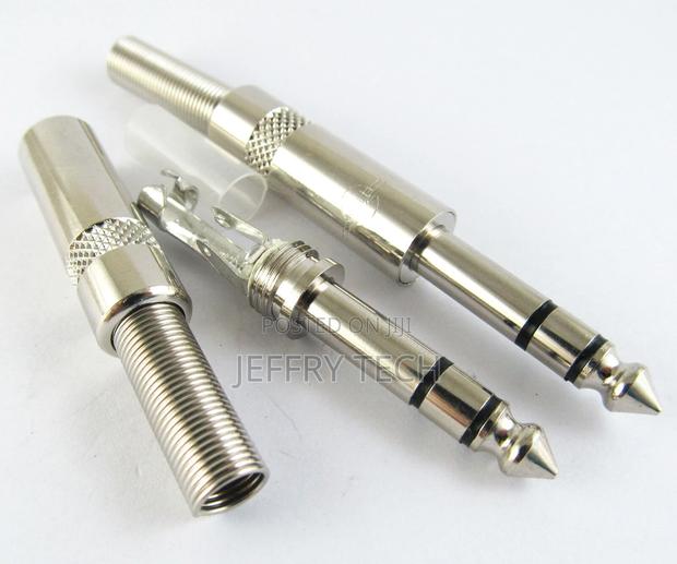 1/4" 6.35mm TRS Stereo Metal Male Plug Audio Cable Connector