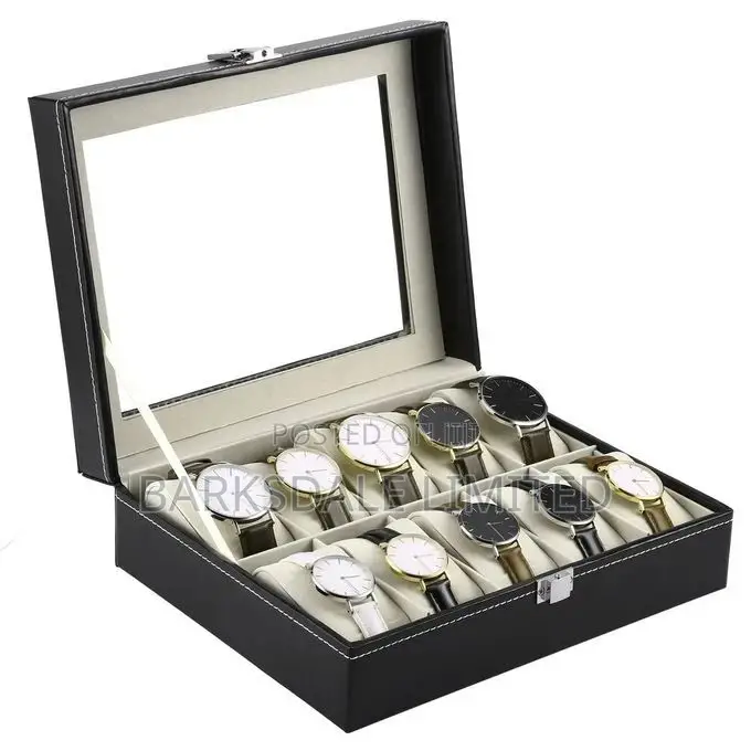 Watch Display Holding Organizer Box Case Jewelry 10 Pod