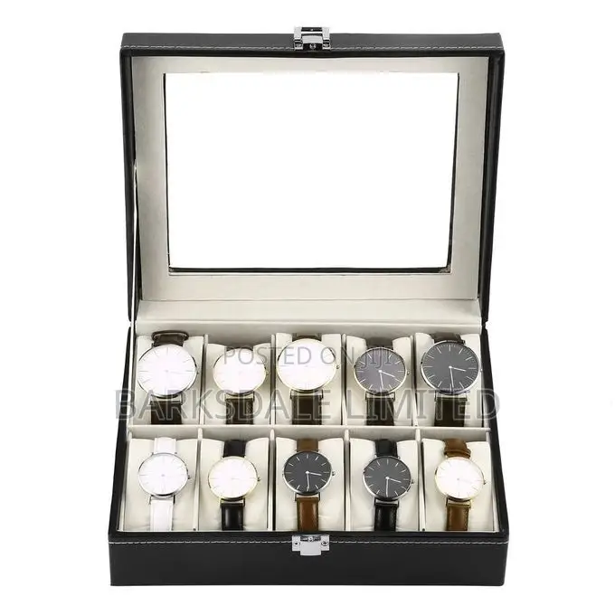 Watch Display Holding Organizer Box Case Jewelry 10 Pod
