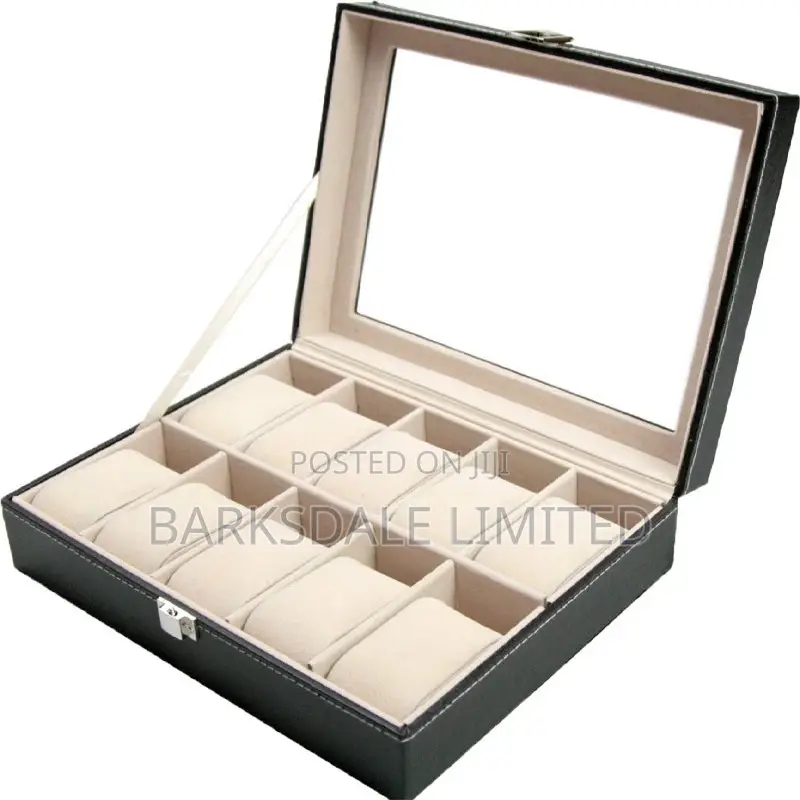 Watch Display Holding Organizer Box Case Jewelry 10 Pod