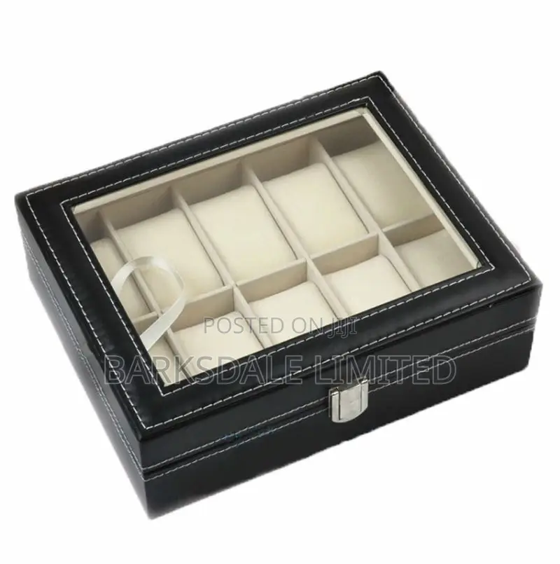 Watch Display Holding Organizer Box Case Jewelry 10 Pod