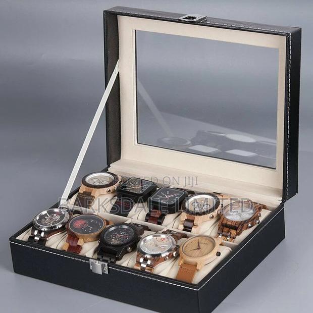Watch Display Holding Organizer Box Case Jewelry 10 Pod - main view