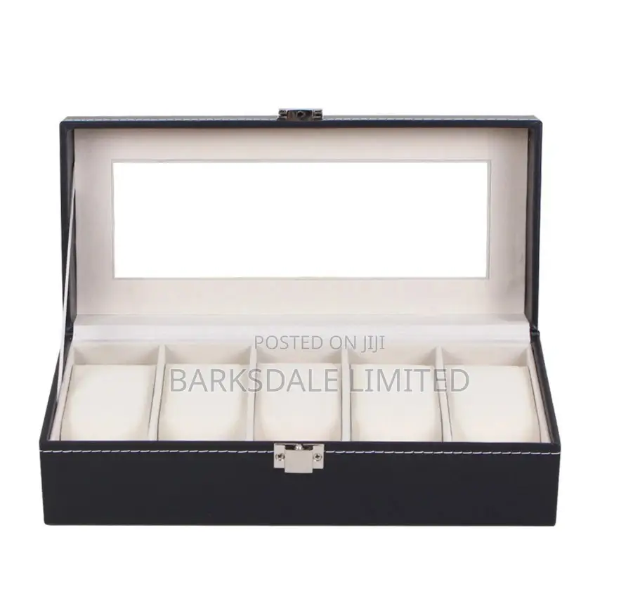 Watch Display Holder Organizer Box Case Jewelry 5 Pod