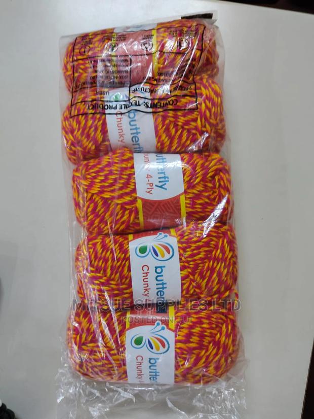 5 Red, Orange, Yellow and Pink Chunky Rainbow Knitting Yarn - thumbnail 3