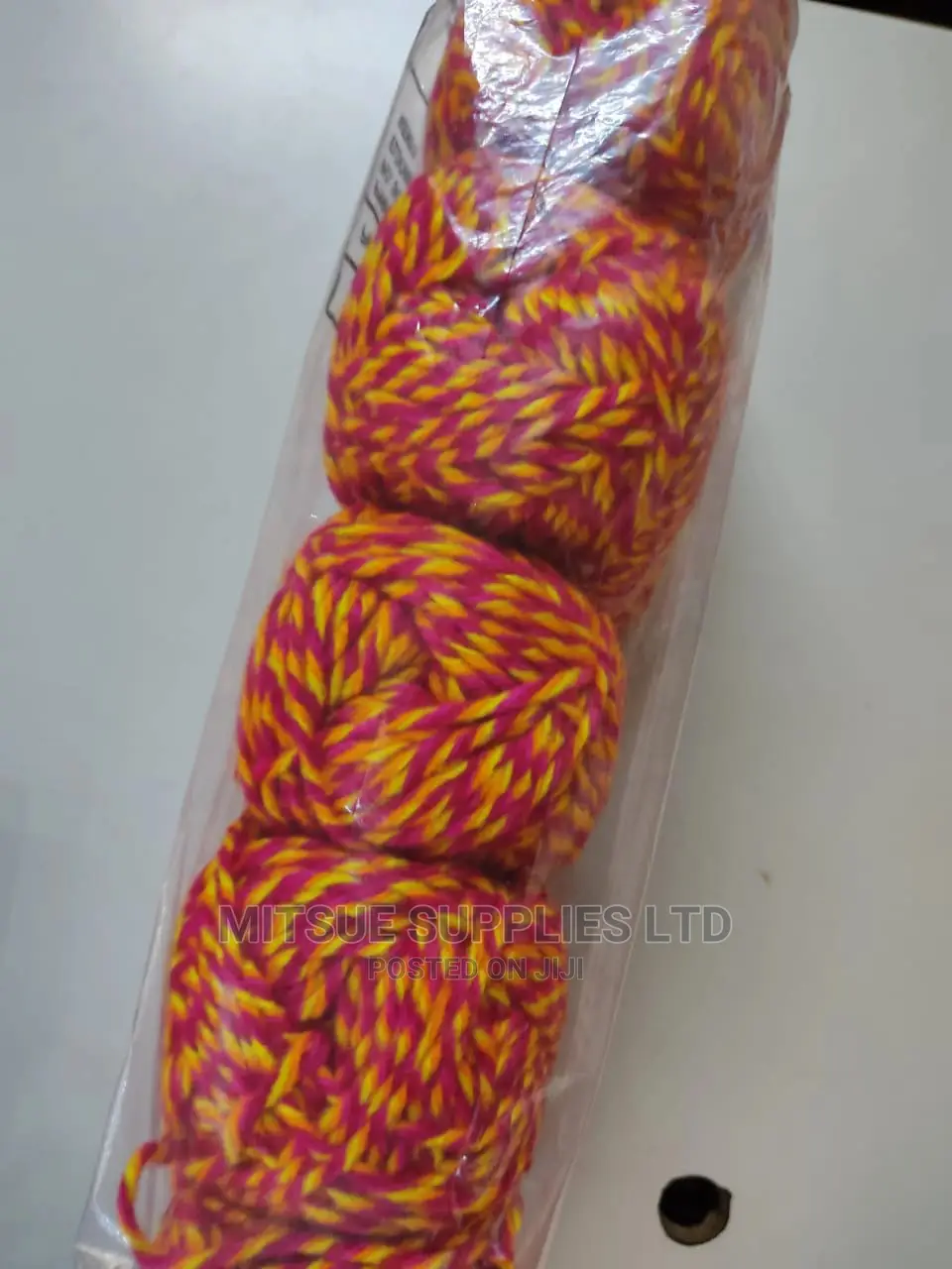 5 Red, Orange, Yellow and Pink Chunky Rainbow Knitting Yarn