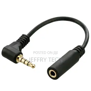 10cm Audio Stereo 3.5mm Male 90 Degree Right Angled to Femal