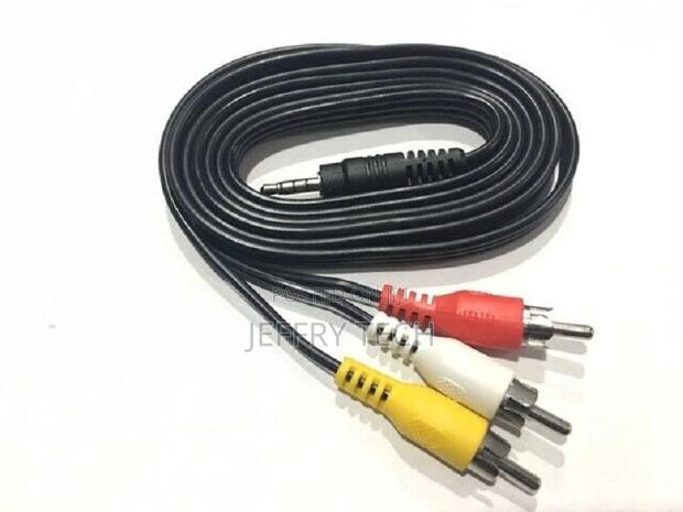 3.5mm 1/8" Male to 3 RCA Male Plug Composite Audio Video AV
