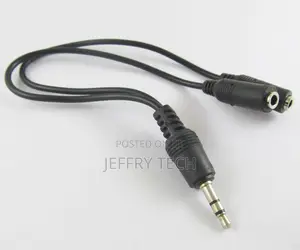 25cm 3.5mm 1/8" Stereo 1 Male to 2 Female AUX Y Splitter Au