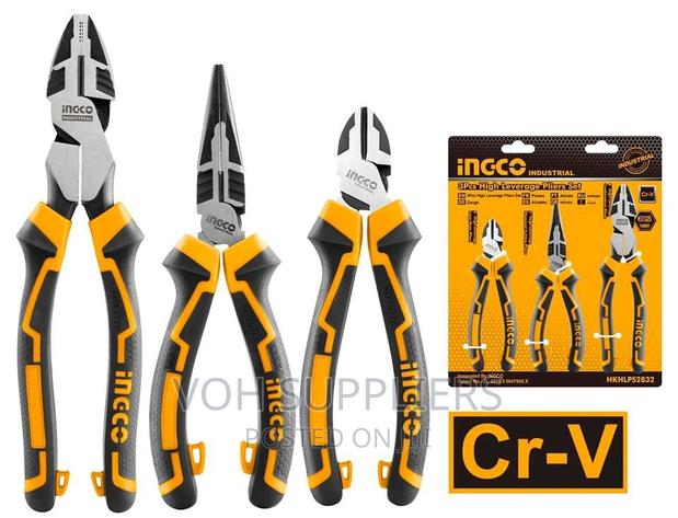 HKHLPS2832 – INGCO High Leverage 3pcs Pliers Set Size: - main view