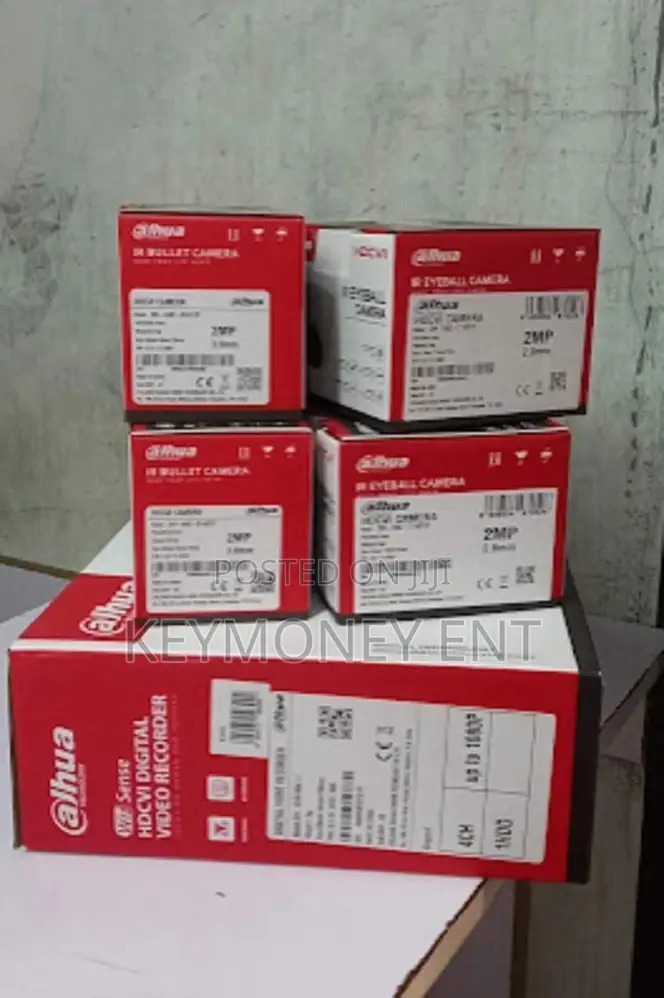 Dahua 3-Cameras Pack CCTV Kit,Power Supply Unit, Hard Disk