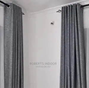 Grey Linen Elegant House Curtains