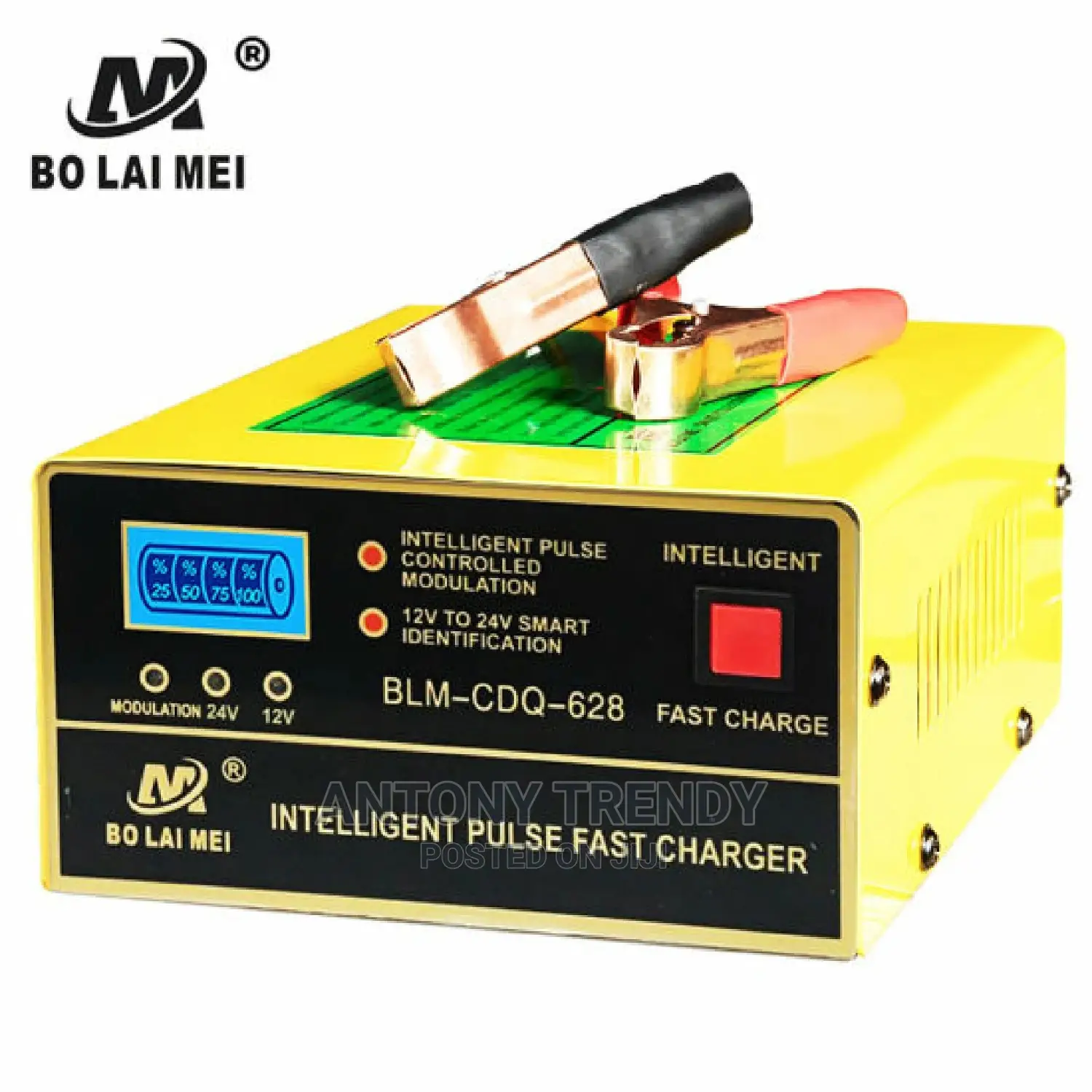 12v/24v Car Battery Charger, 5 Stage 1 Amp to 15 Amp 250W