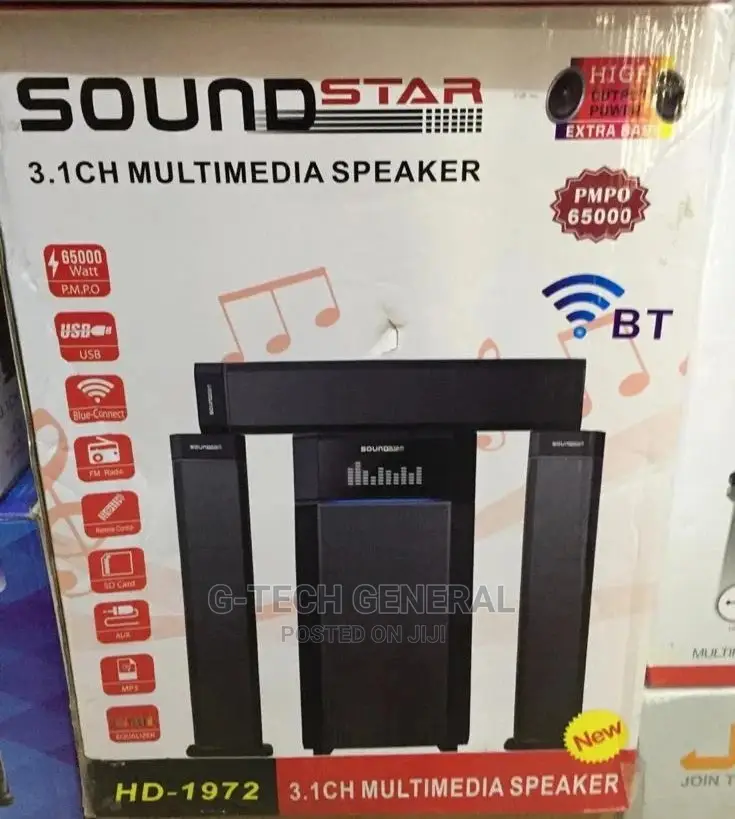 Sound Star Hd-1972 3.1 Channel Multimedia Speaker System