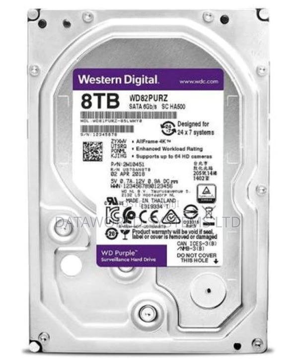 WD Purple Surveillance Hard Drive – 8 TB
