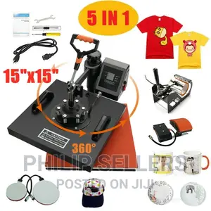 5IN1 Combo T-Shirt Heat Press Transfer Machine Sublimation