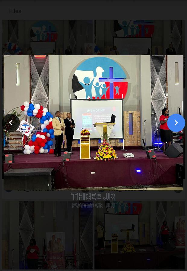 Great Ser Up Rear/Front Screen in Churches/Trainings. 72x86