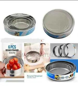 Stainless Steel Strainer Size 15,17,19,21,24, 27cm 6pcs