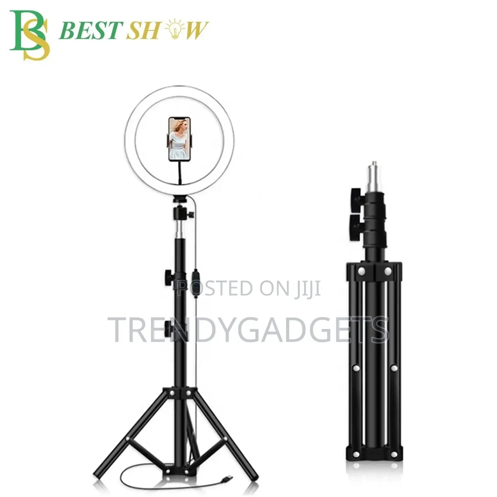 10 Inch 26cm Led Ring Light + 1.1m Tripod Mount Vlogging V