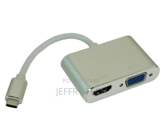 USB 3 Type C Male to HDMI 4K at 30hz VGA (Mirror or Desktop) Ad