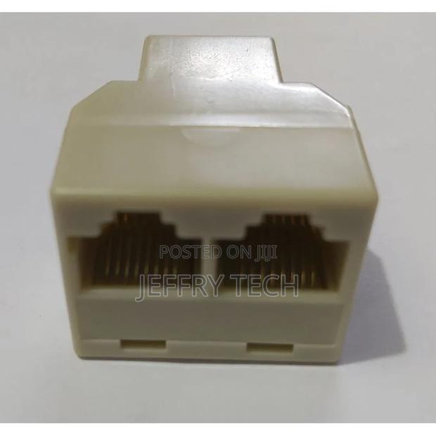 Generic 1 to 2 Female RJ45 Network Jack Line Splitter