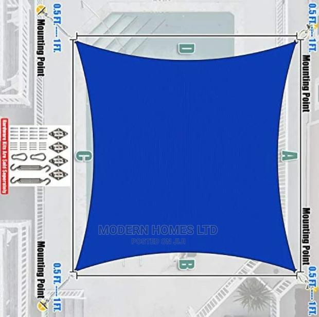 Blue Rectangle Sun Shade Sail Canopy Awning - thumbnail 2
