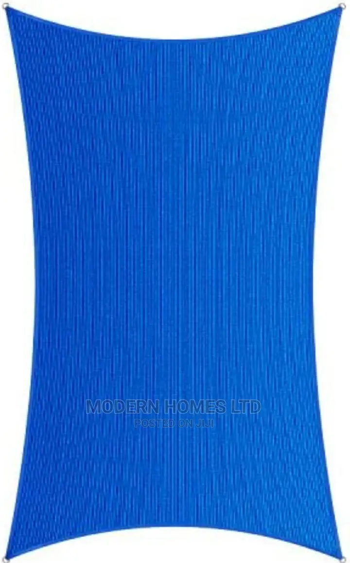 Blue Rectangle Sun Shade Sail Canopy Awning