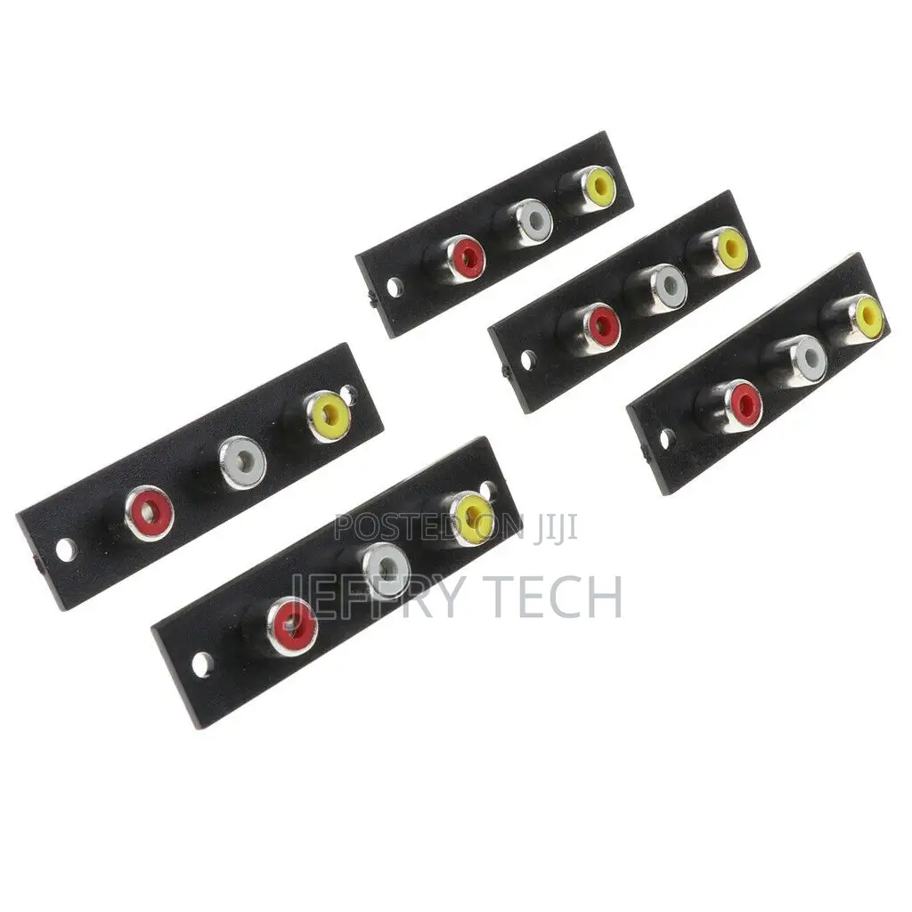 Concentric AV Sockets Mounted 3 RCA Female Video Sockets