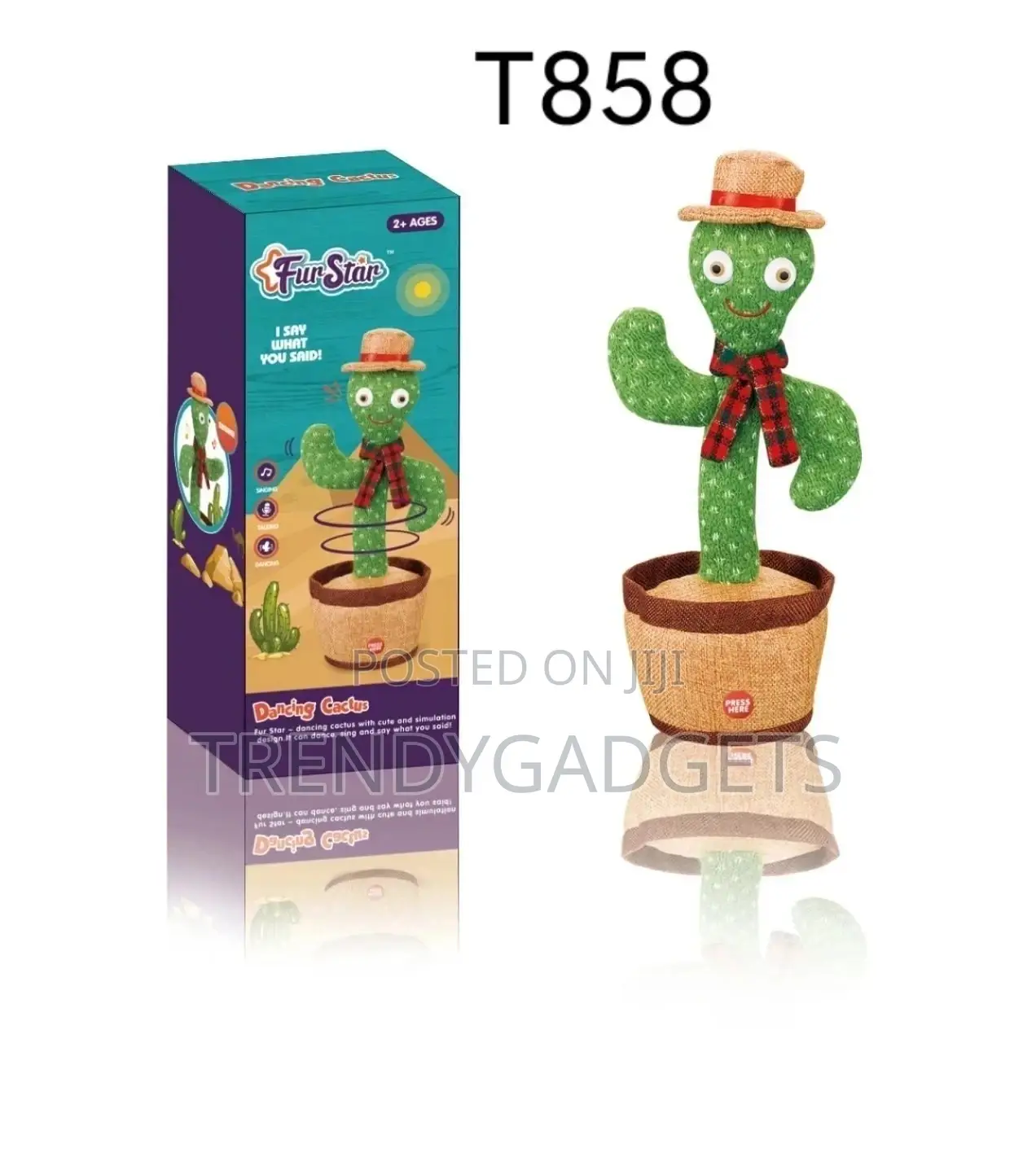 Tiktok Wriggle Dancing Cactus Plush Toy