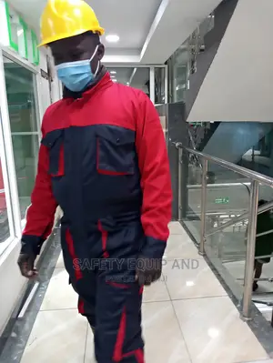 Red and Navyblue Cargo Overalls