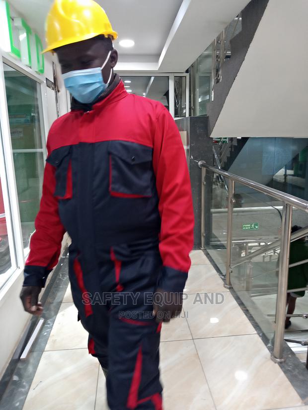 Red and Navyblue Cargo Overalls - thumbnail 2