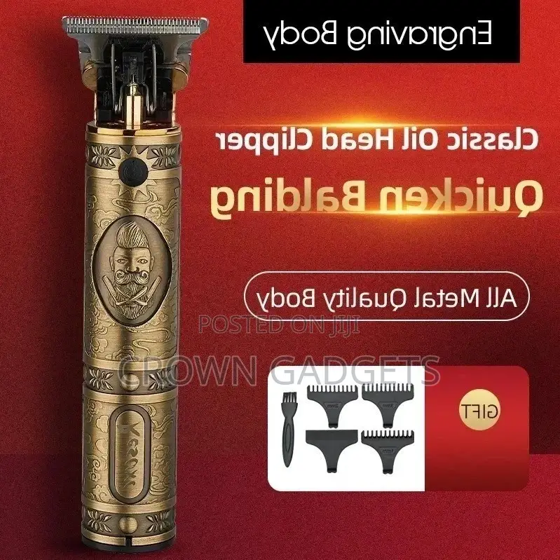 R, USB Charging T9 Retro Oil Head Electric Clipper