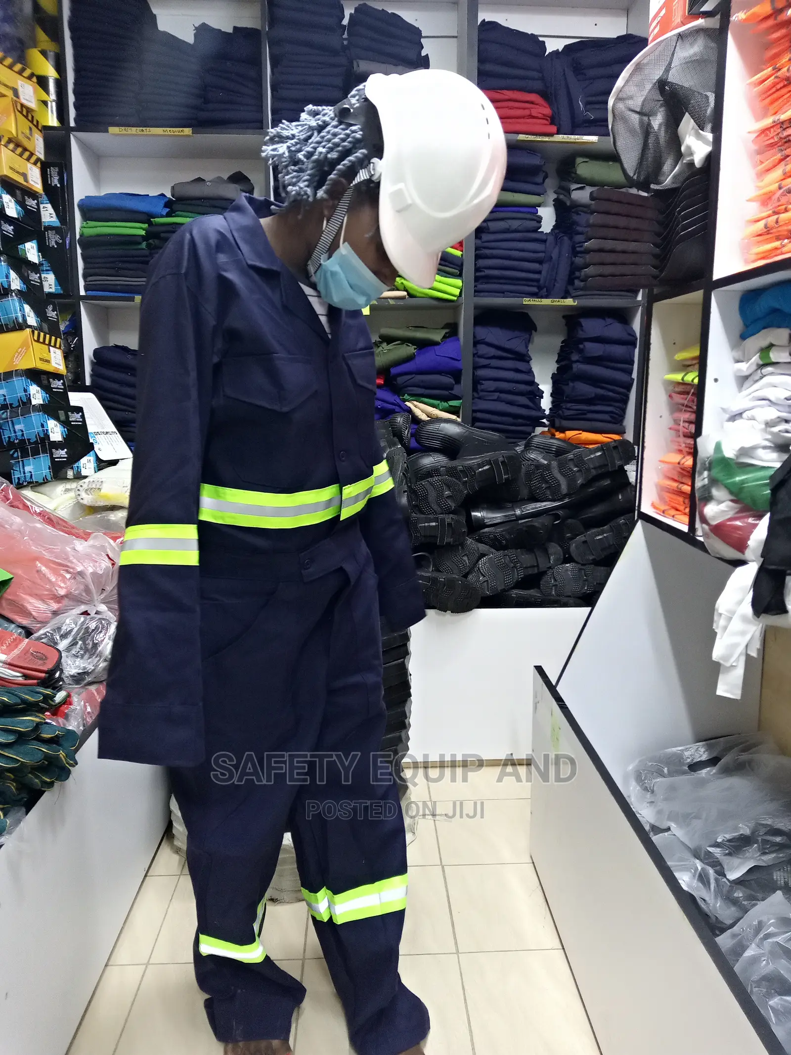 Overalls With a Reflective Piece