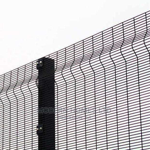 Black High Security Anti Climb Security Fence - main view