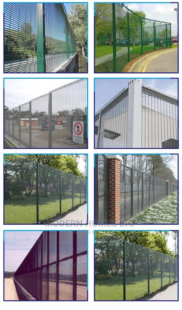 Galvanized High Security Clear View Fence - main view