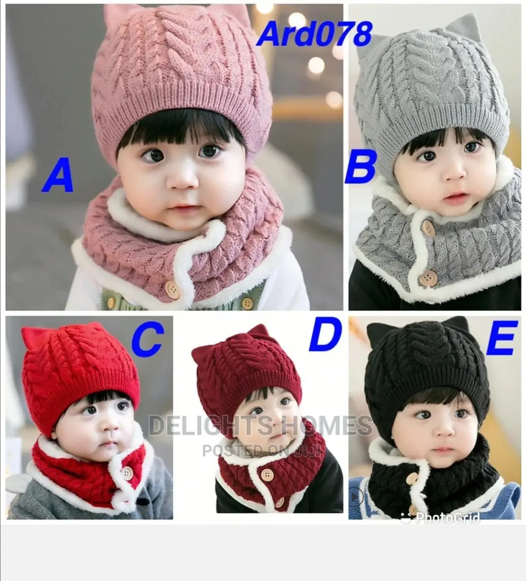 Warm Beanie Caps+Scarf*