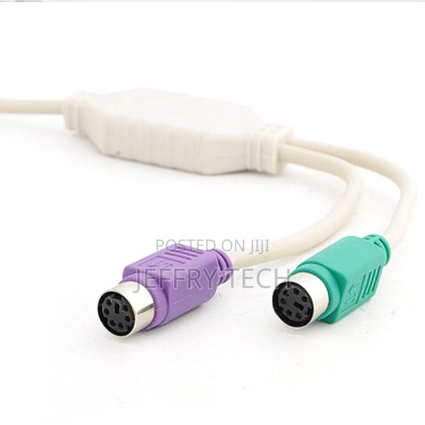 USB to PS2 Adapter With Chip Round Head Mouse Keyboard Conne - thumbnail 2