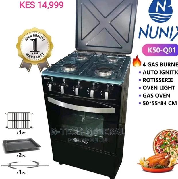 Nunix Free Standing 4 Gas Burner Cooker With Oven