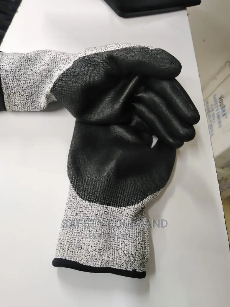 Black and Grey Diamond Gloves