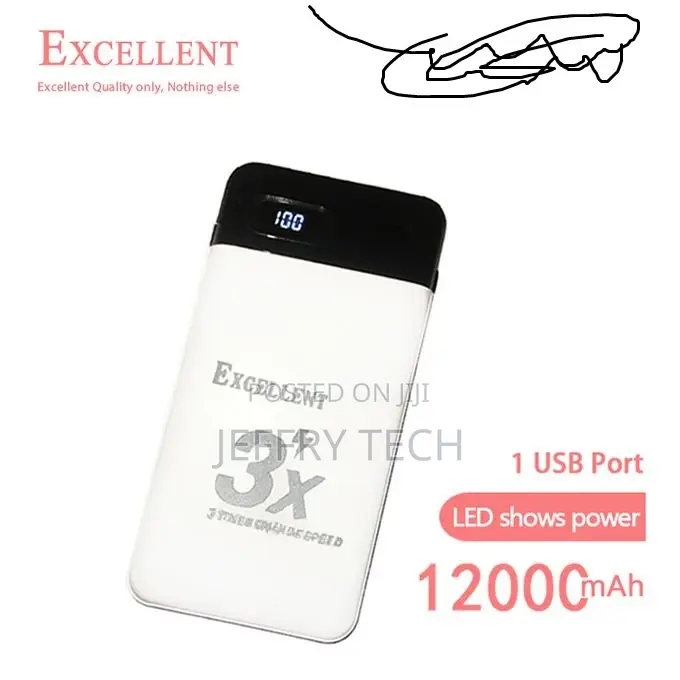 Excellent 12000mah Power Banks Portable LED Indicator