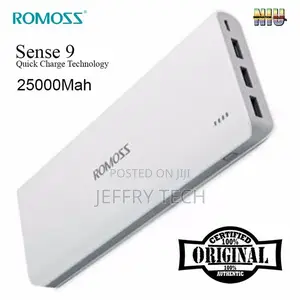 Romoss Sense 9 25000mah Fast Power Bank With 3 USB OUTPUT
