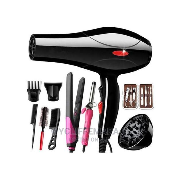 12pc Hair Blow Dryer With Set of Massager Pedicure Flat Iron