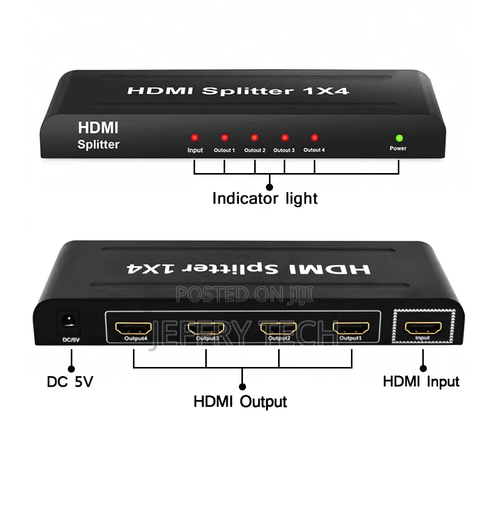 4K HDMI Splitter 1x4 Supports Full HD 4K 3D for Apple TV P