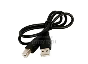 USB 2.0 a Male to B Male Cable Black Supports Speeds Up to 4