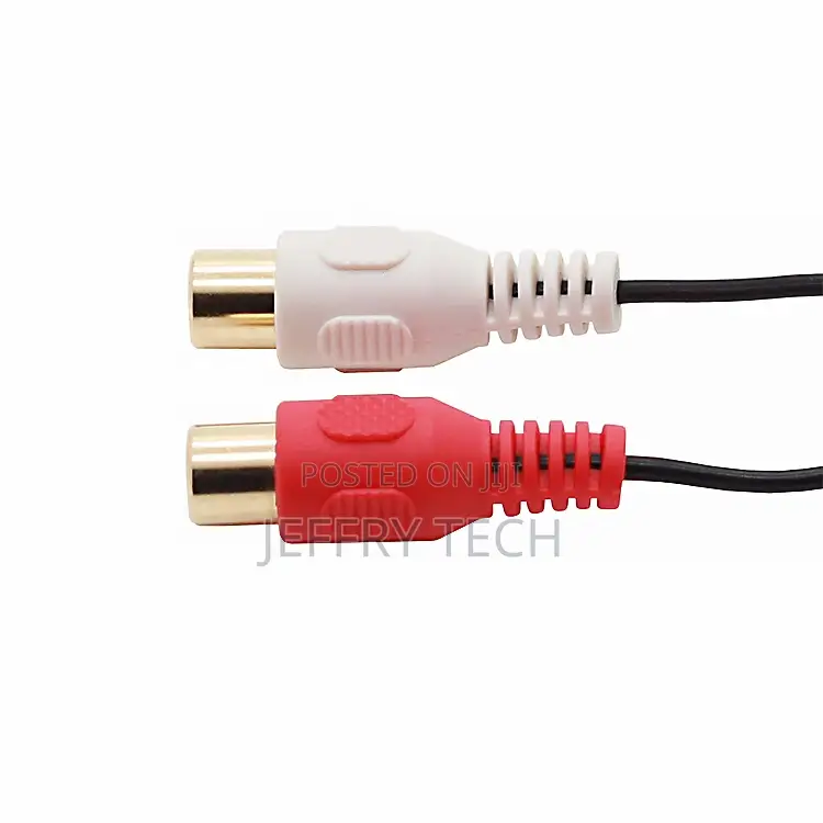 1RCA Male to 2RCA Female Stereo Audio Video Y Adapter for Ca