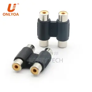 Double 2 RCA Connector Female to 2 RCA Female Audio Audio Vi